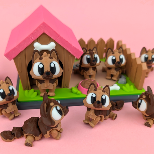 Flexi German Shepherd Playset