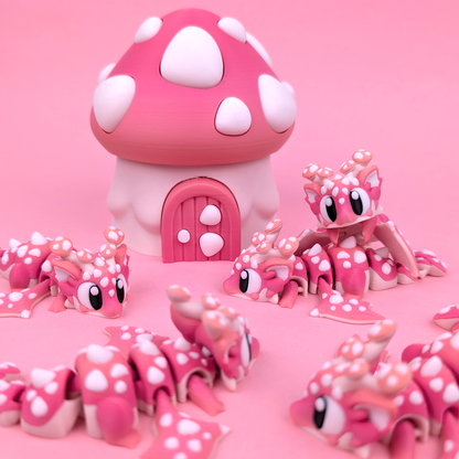 Flexi Mushroom Dragon Playset