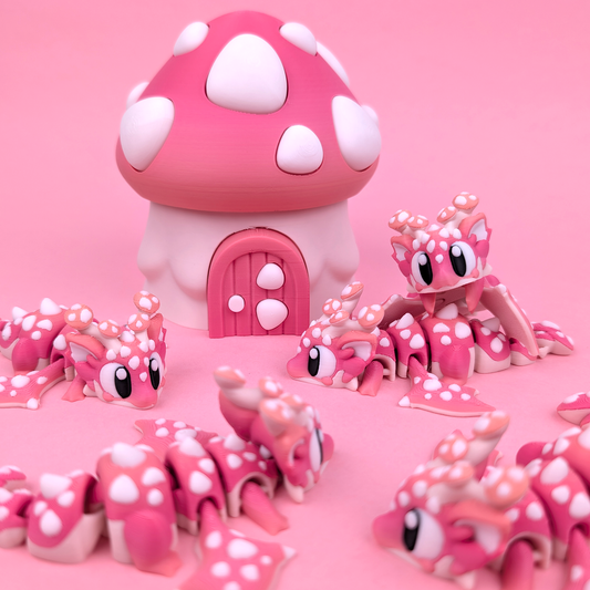 Flexi Mushroom Dragon Playset