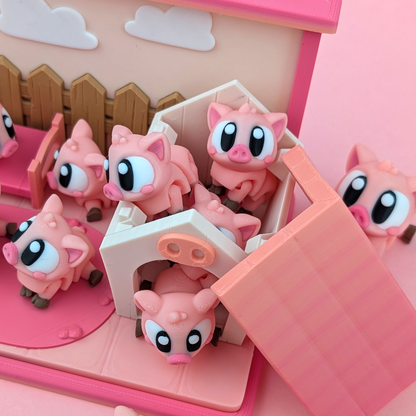 Flexi Pigs Farm Playset