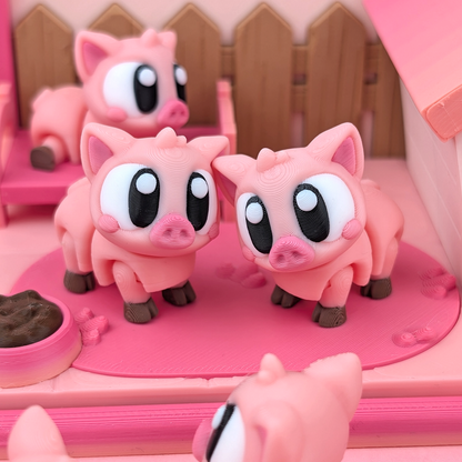 Flexi Pigs Farm Playset