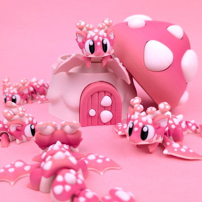 Flexi Mushroom Dragon Playset