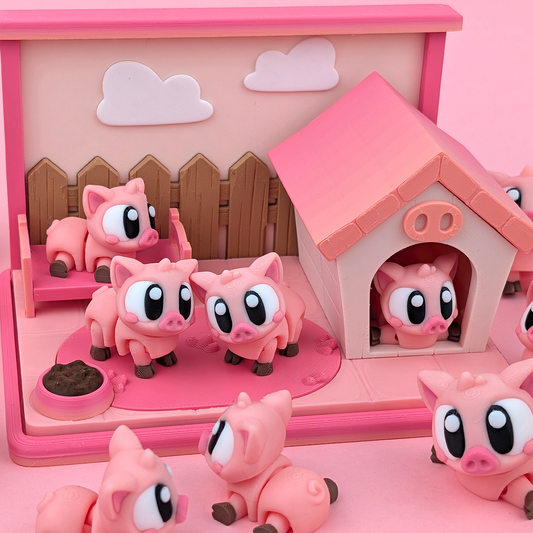 Flexi Pigs Farm Playset
