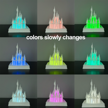 Princess Castle Nightlight – PLA 3D Printed Lamp