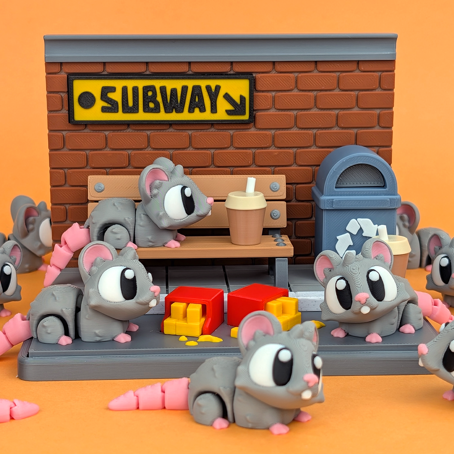 Flexi Rats & Street Snack Playset