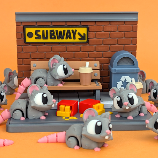 Flexi Rats & Street Snack Playset