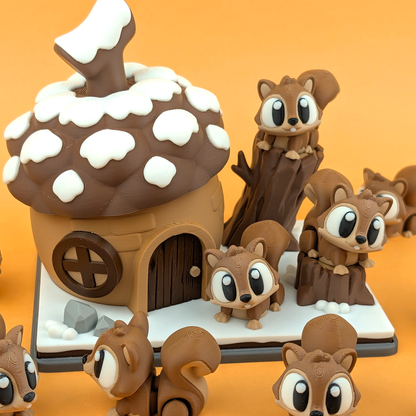Flexi Squirrel Acorn House Playset
