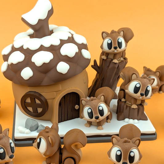 Flexi Squirrel Acorn House Playset